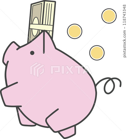 Cute piggy bank 118743348