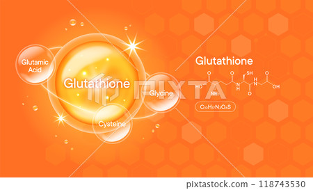 受穀胱甘肽啟發的美容成分的向量圖解 118743530