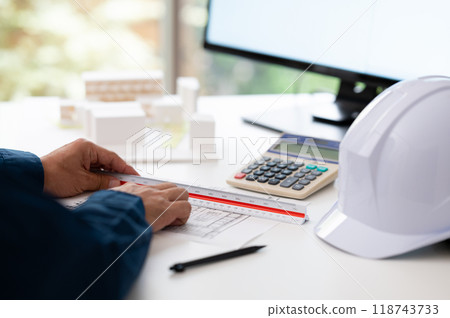 Construction management/architect/desk work Construction management/architect/desk work 118743733