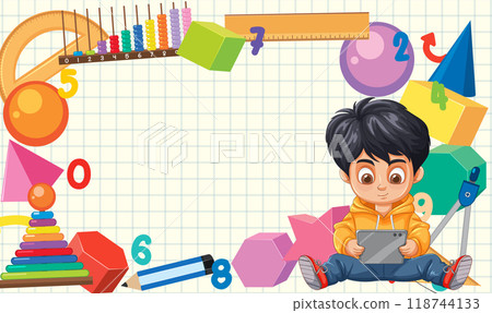 Child Learning with Educational Tools Child Learning with Educational Tools 118744133
