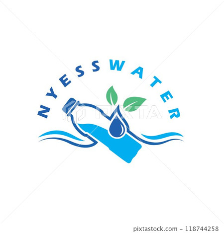 mineral water logo icon vector concept design template 118744258