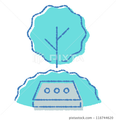 Simple vector illustration of a tree burial 118744620