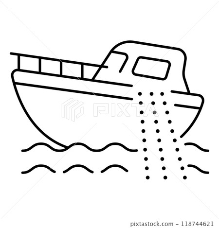 Ocean scattering simple vector icon illustration Ocean scattering simple vector icon illustration 118744621