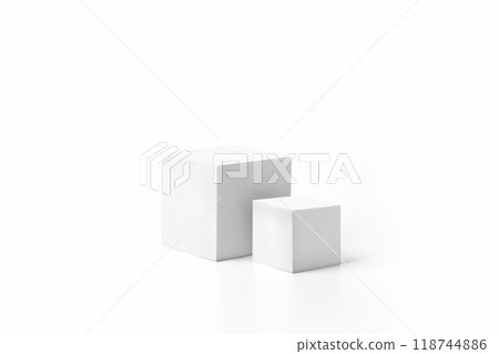 Wallpaper, background, two square stands, pedestals for items White on white background, Podium for Cosmetic, Soap, Items Presentation. Minimal geometric sphere Wallpaper, background, two square stands, pedestals for items White on white background, Podium for Cosmetic, Soap, Items Presentation. Minimal geometric sphere 118744886