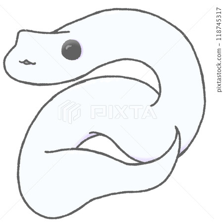 一條可愛的蛇裹成圓圈的插圖 一條可愛的蛇裹成圓圈的插圖 118745317