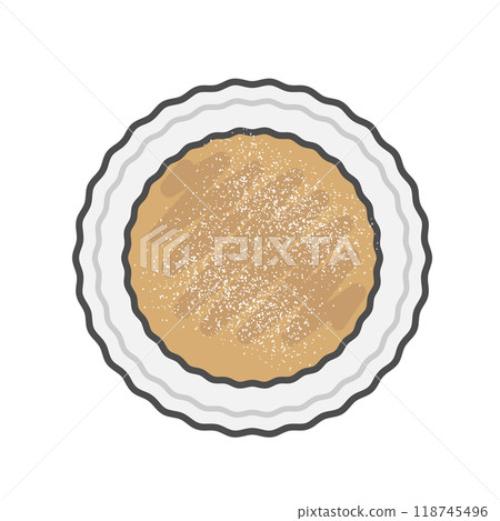 Chocolate cake whole illustration Chocolate cake whole illustration 118745496