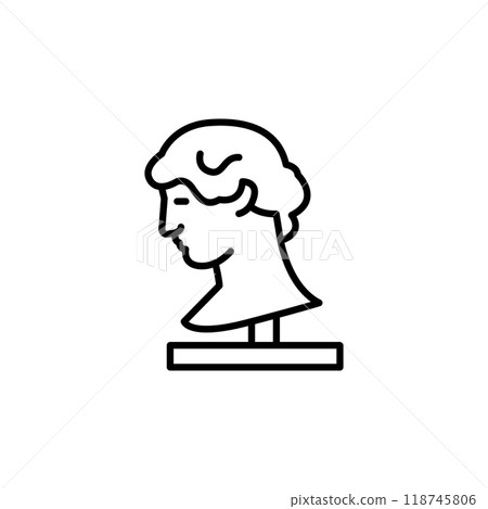 Classical bust sculpture icon 118745806