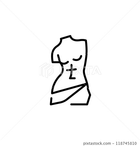 Ancient torso sculpture icon Ancient torso sculpture icon 118745810