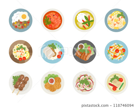 泰國食品圖示插圖集 118746094