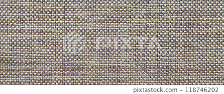 Texture beige background from woven textile material with wicker pattern, macro. Vintage brown fabric Texture beige background from woven textile material with wicker pattern, macro. Vintage brown fabric 118746202