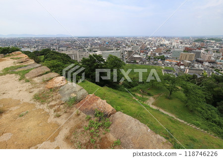 鳥取米子 米子城遺址(港山公園)及米子市街景 鳥取米子 米子城遺址(港山公園)及米子市街景 118746226