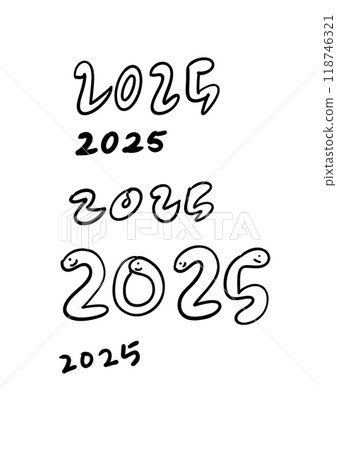 2025 New Year's card New Year's greeting material 118746321
