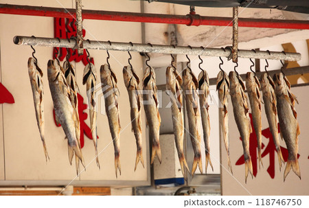 Salt-dried fish (ham yui) sold in Des Voeux Road West, Hong Kong. It resembles Kusaya and has a delicious smell. It used to be cheap, but now it's expensive 118746750