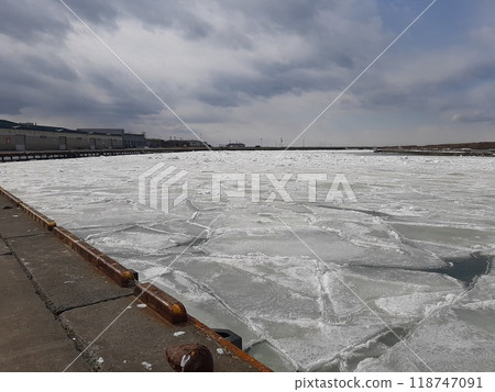 Drift ice, ice, Hokkaido scenery, Eastern Hokkaido 118747091