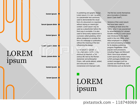 Modern cover design template with colorful dynamic overlay lines. Color vector hand drawn illustration 118748069