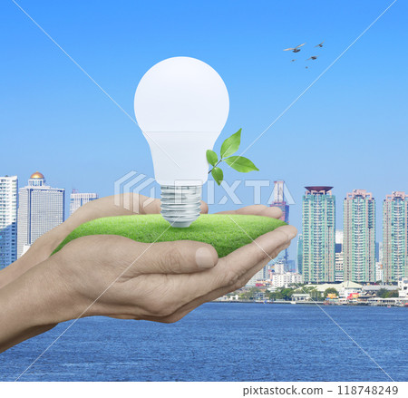 Green ecology and saving energy concept 118748249