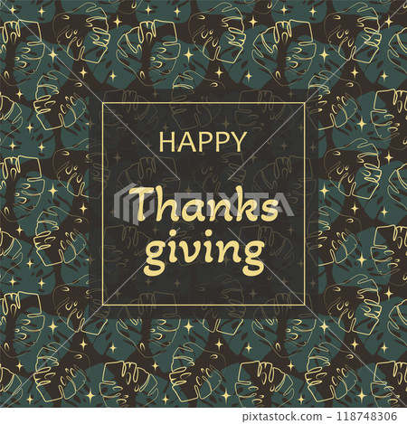 Happy Thanksgiving Day vector design. Typography design for greeting card Happy Thanksgiving Day vector design. Typography design for greeting card 118748306