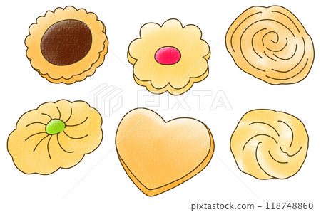 Loose and simple cookie set 2 Analog style Loose and simple cookie set 2 Analog style 118748860