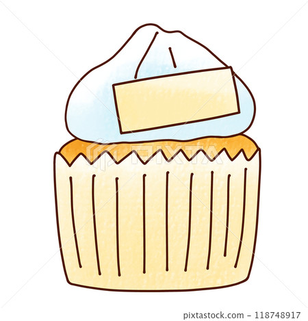 A simple and relaxed cupcake with chocolate plate - Analog style A simple and relaxed cupcake with chocolate plate - Analog style 118748917