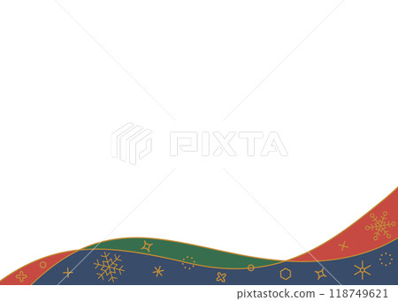 雪花裝飾框,冬季形象設計,聖誕色彩 雪花裝飾框,冬季形象設計,聖誕色彩 118749621
