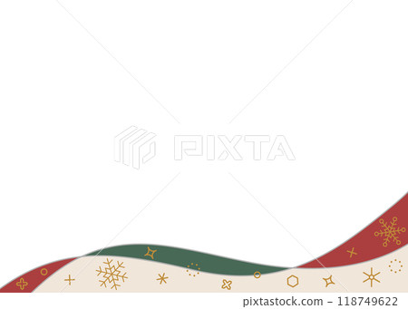 雪花裝飾框，冬季形象設計，聖誕色彩 118749622