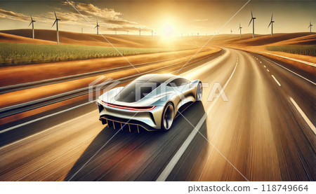 futuristic luxury eco-friendly car 118749664