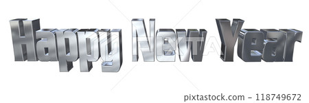 3DCG角色「新年快樂/新年快樂」銀、銀 118749672