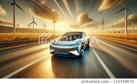 futuristic luxury eco-friendly car 118749678