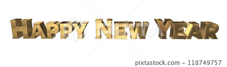 3DCG人物「新年快樂/新年快樂」金、金 118749757