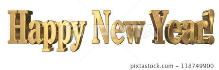 3DCG人物「新年快樂/新年快樂」金、金 118749900