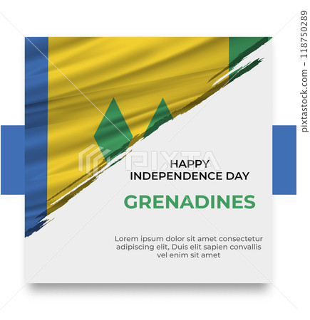 social media post templates with the theme of world countries' independence day 118750289