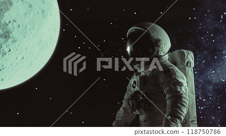 月亮和宇航員 118750786