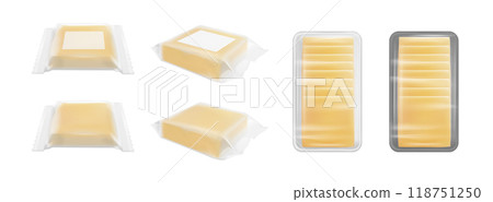 Transparent packaging with cheese Transparent packaging with cheese 118751250