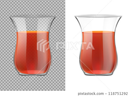 Turkish tea cup with black tea Turkish tea cup with black tea 118751292