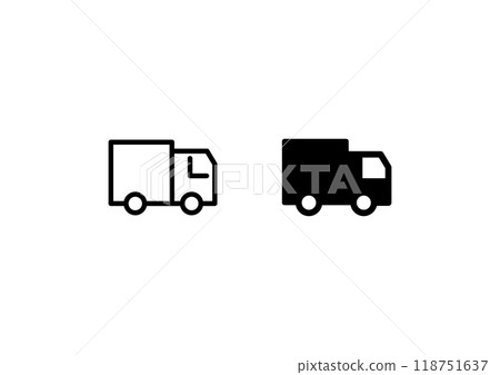 簡單的卡車圖標 簡單的卡車圖標 118751637