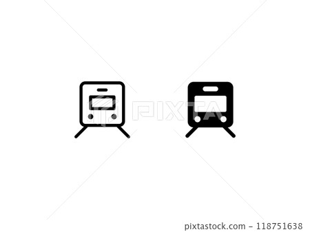 簡單的火車圖標 簡單的火車圖標 118751638