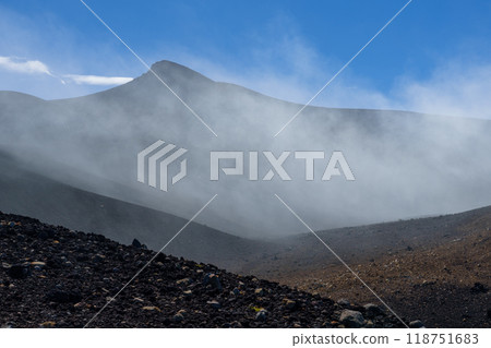 Climbing Mt. Tokachi - View from the hiking trail - One Hundred Famous Mountains 118751683