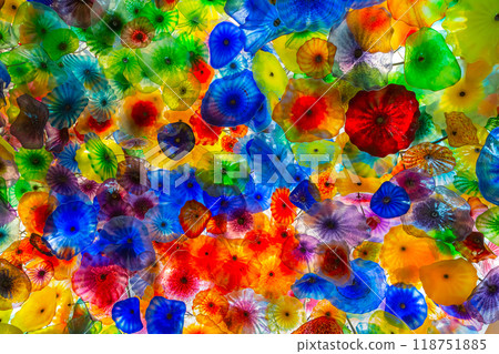 Ceiling ornaments inside Bellagio hotel 118751885