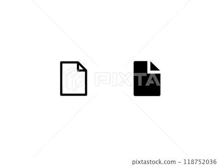 Simple document icon Simple document icon 118752036