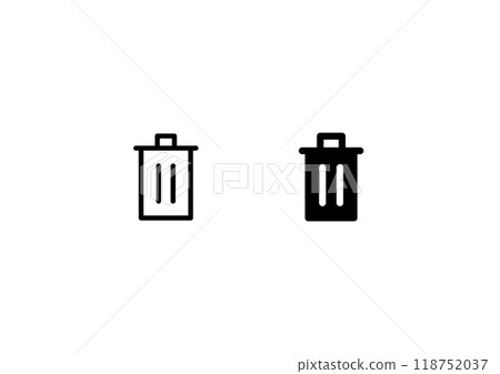 Simple trash can icon 118752037