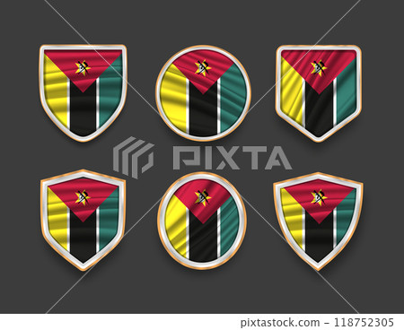 set of flags in frames with various frame shapes set of flags in frames with various frame shapes 118752305