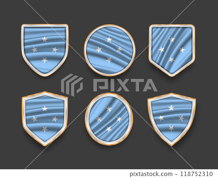 set of flags in frames with various frame shapes set of flags in frames with various frame shapes 118752310