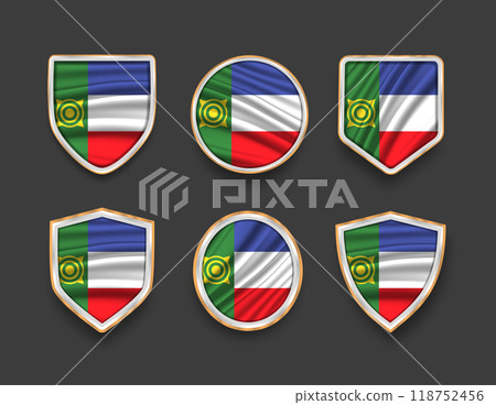set of flags in frames with various frame shapes set of flags in frames with various frame shapes 118752456