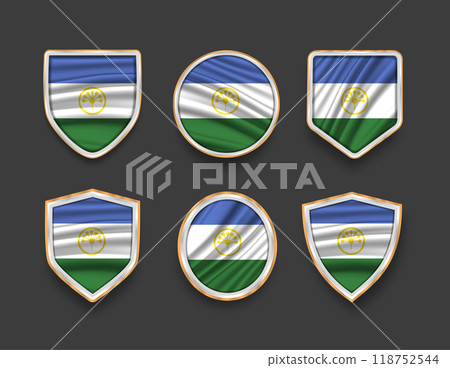 set of flags in frames with various frame shapes set of flags in frames with various frame shapes 118752544