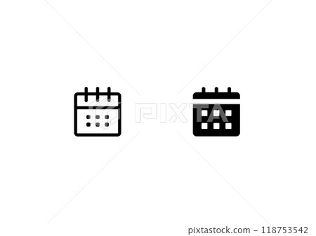 簡單的日曆圖標 118753542