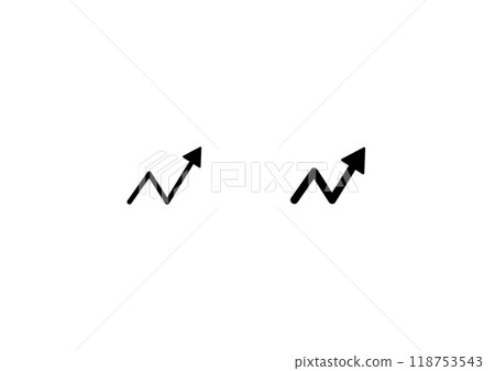 簡單的向上箭頭圖標 118753543