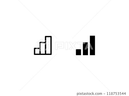 簡單的增長圖圖標 118753544