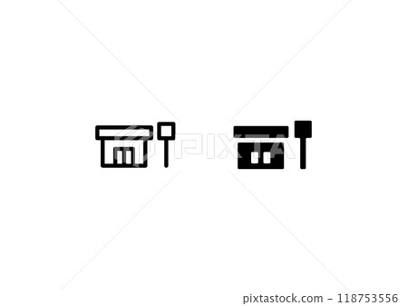 簡單的便利商店圖標 118753556