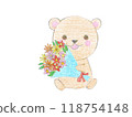 Bear with a bouquet 118754148
