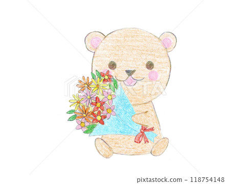 熊與花束 118754148